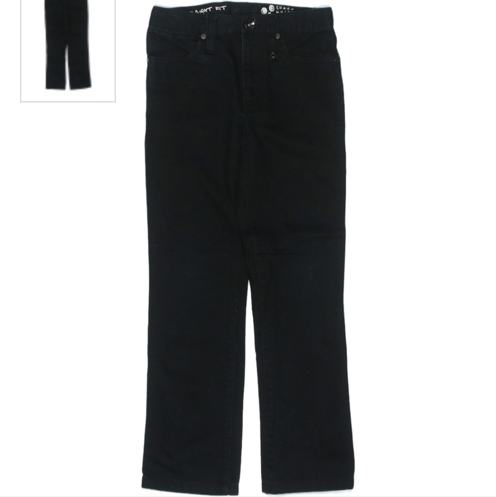 Shaun White Straight Fit Leg 100% Cotton Black Denim Jeans Kids Boy's Size 8 EUC